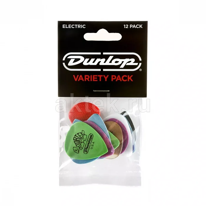 Dunlop PVP113 Variety Electric 12Pack медиаторы, tortex, 12 шт