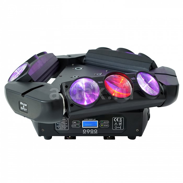 Светодиодная цветомузыка с вращением SkyDisco Maxi Spider 4