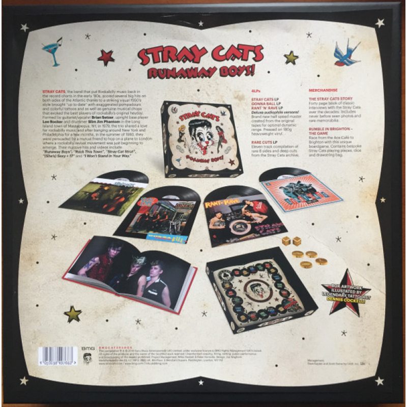 Виниловый бокс-сет STRAY CATS - RUNAWAY BOYS BLACK VINYL 12" BOX SET 2