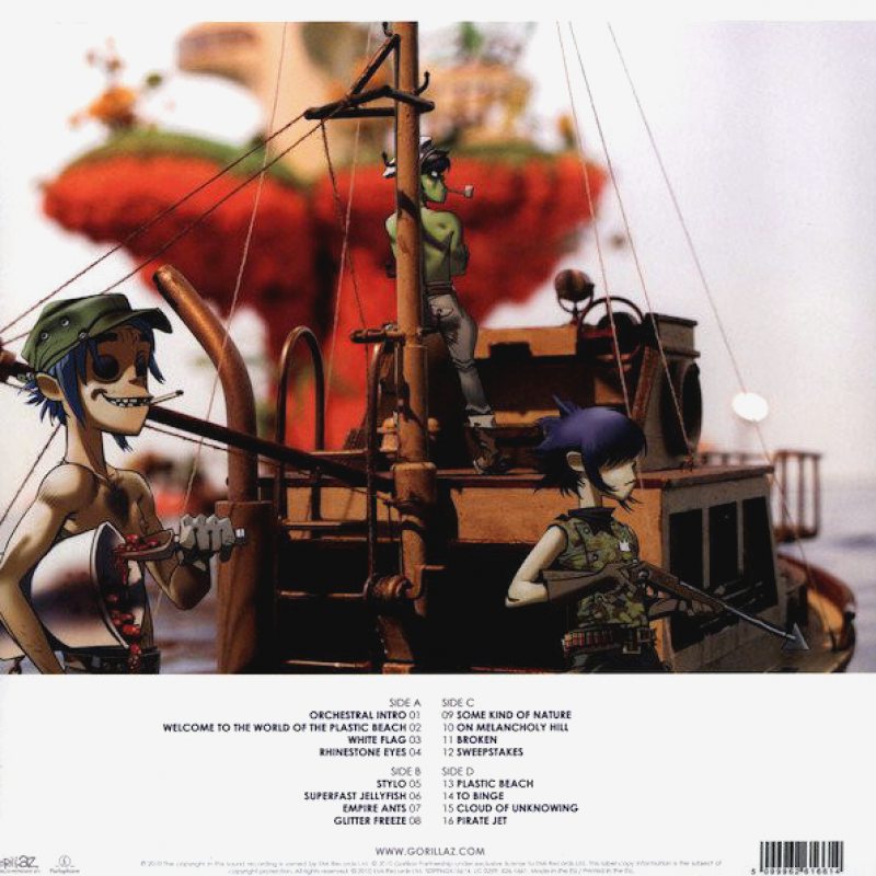 Виниловая пластинка GORILLAZ - PLASTIC BEACH BLACK VINYL 12" 2