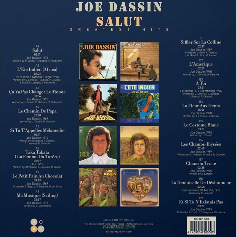 Виниловая пластинка JOE SALUT DASSIN - GREATEST HITS BLACK VINYL 12" 2