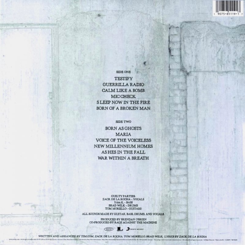 Виниловая пластинка RAGE AGAINST THE MACHINE - THE BATTLE OF LOS ANGELES BLACK VINYL 12" 2