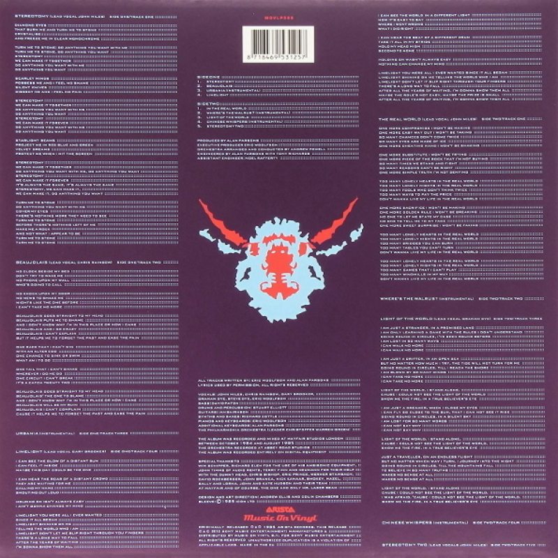 Виниловая пластинка ALAN PARSONS PROJECT - STEREOTOMY BLACK VINYL 12" 2