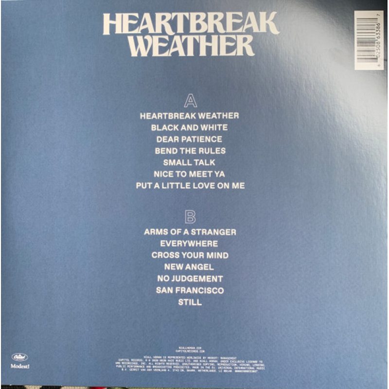 Виниловая пластинка NIALL HORAN - HEARTBREAK WEATHER 180 GRAM BLACK VINYL 12" 2