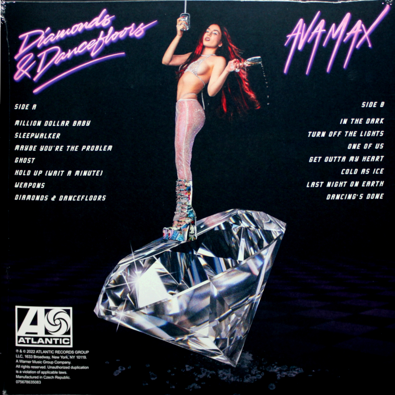 Виниловая пластинка AVA MAX - DIAMONDS & DANCEFLOORS BLACK VINYL 12" 2