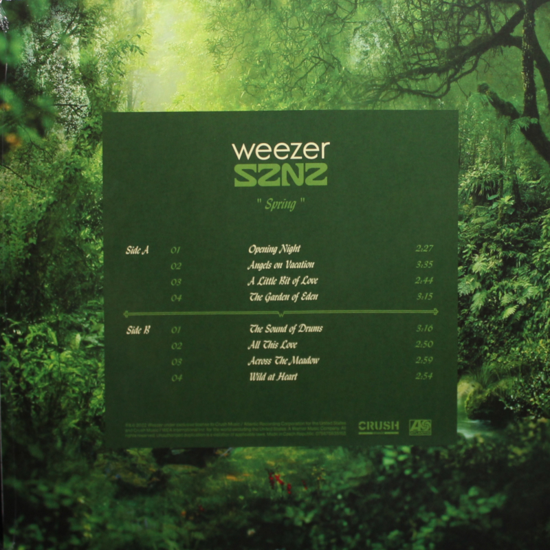 Виниловая пластинка WEEZER - SZNZ SPRING BLACK VINYL 12" 2
