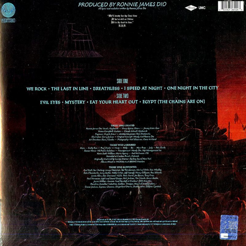 Виниловая пластинка DIO - THE LAST IN LINE BLACK VINYL 12" 2