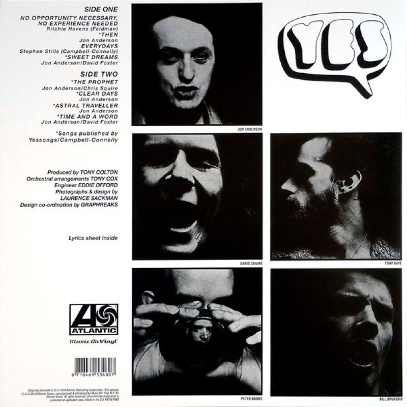 Виниловая пластинка YES - TIME AND A WORD BLACK VINYL 12" 2