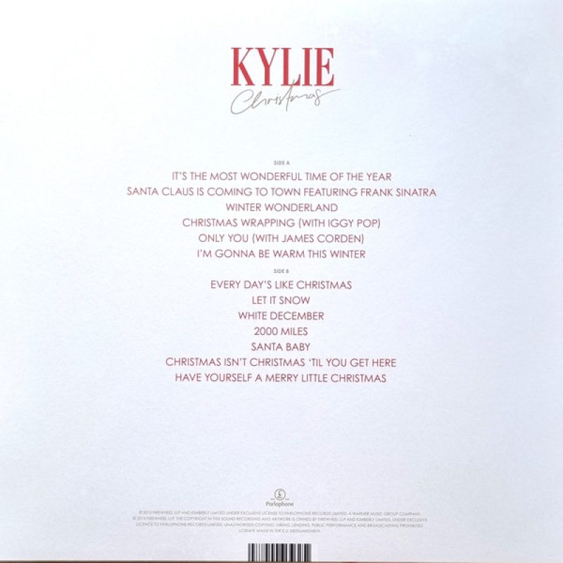 Виниловая пластинка KYLIE MINOGUE - KYLIE CHRISTMAS BLACK VINYL 12" 2