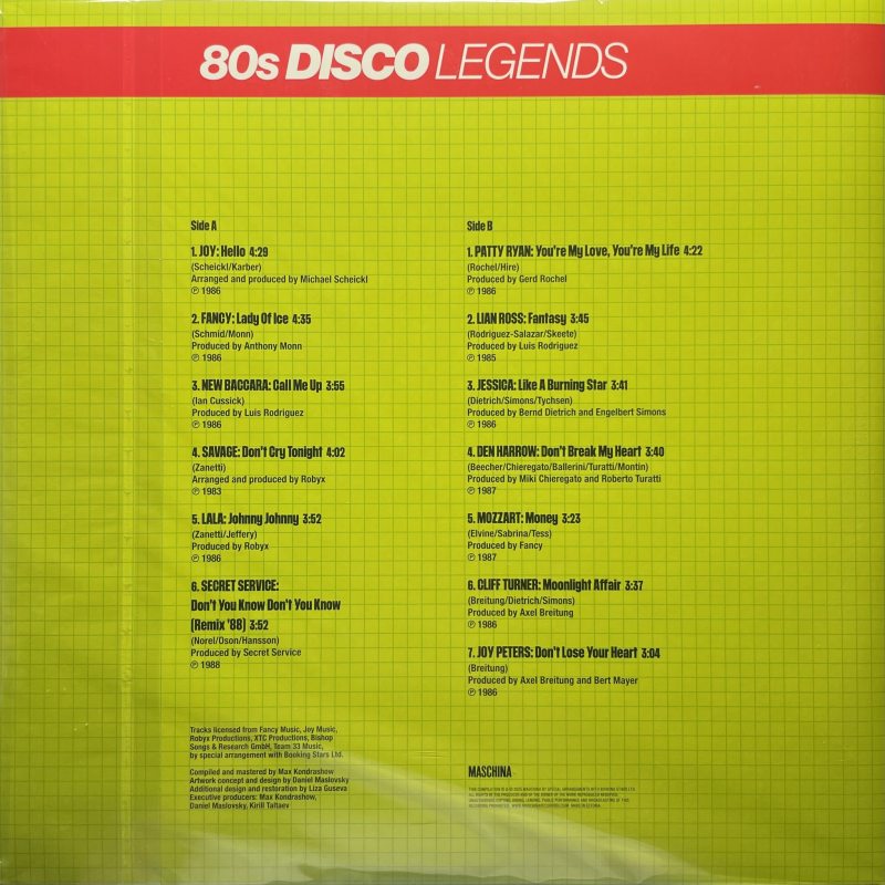 Виниловая пластинка V/A - DANCEMASCHINA: 80S DISCO LEGENDS (2025) BLACK VINYL 12" 2