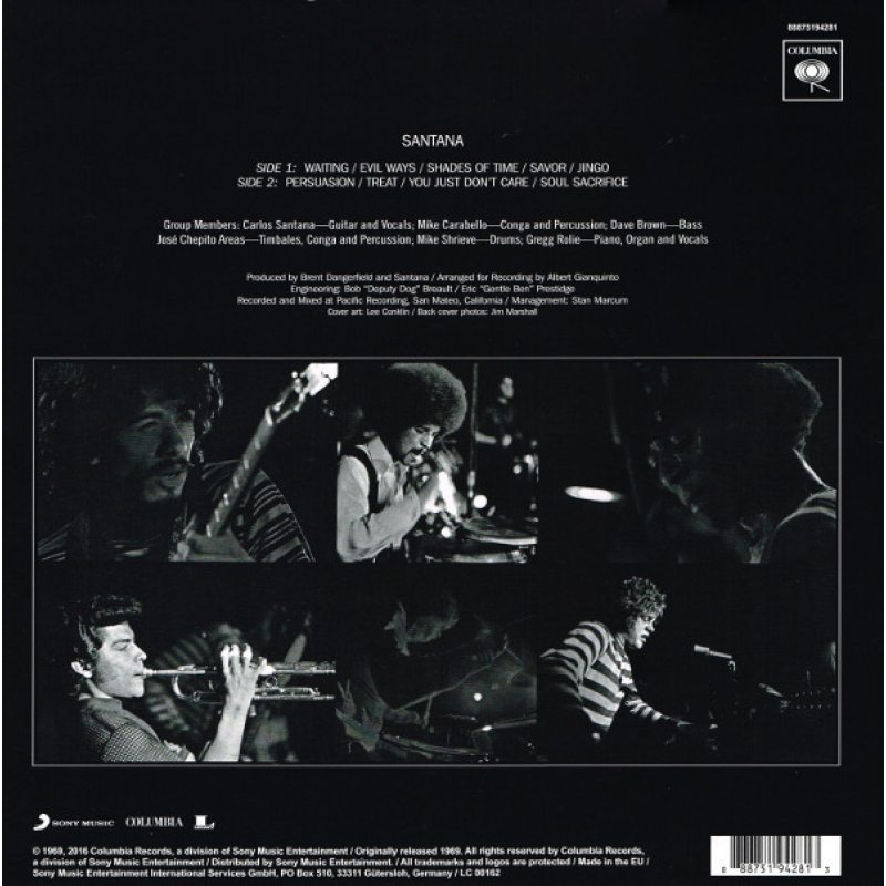 Виниловая пластинка SANTANA - SANTANA BLACK VINYL 12" 2
