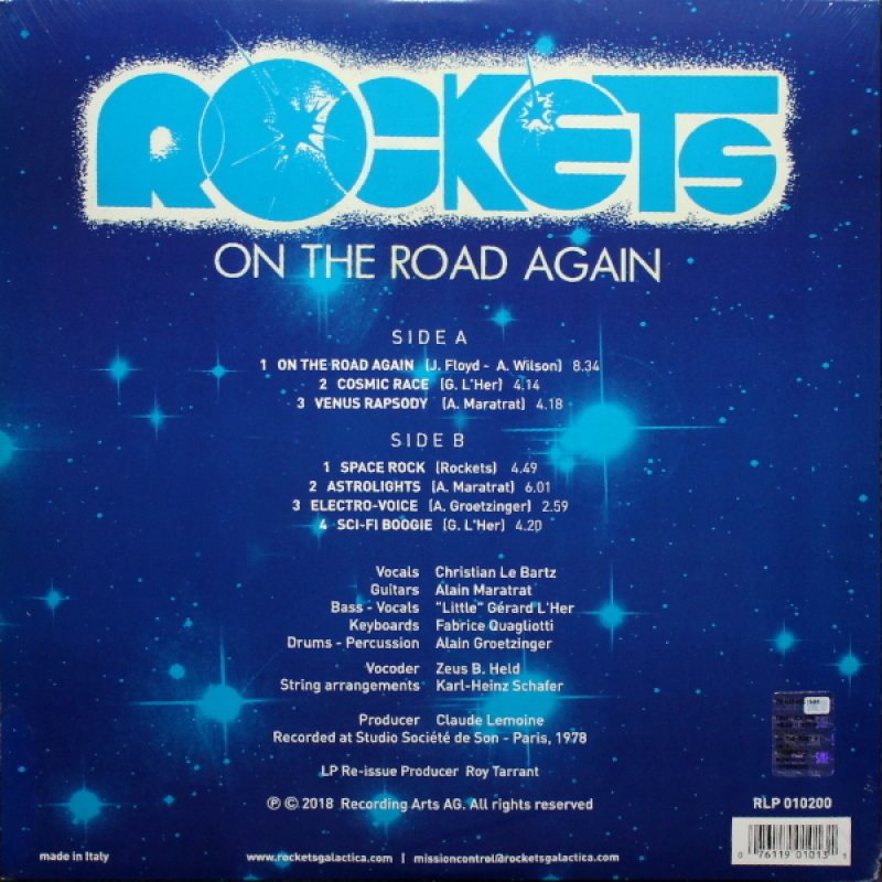 Виниловая пластинка ROCKETS - ON THE ROAD AGAIN 180 GRAM BLACK VINYL 12" 2