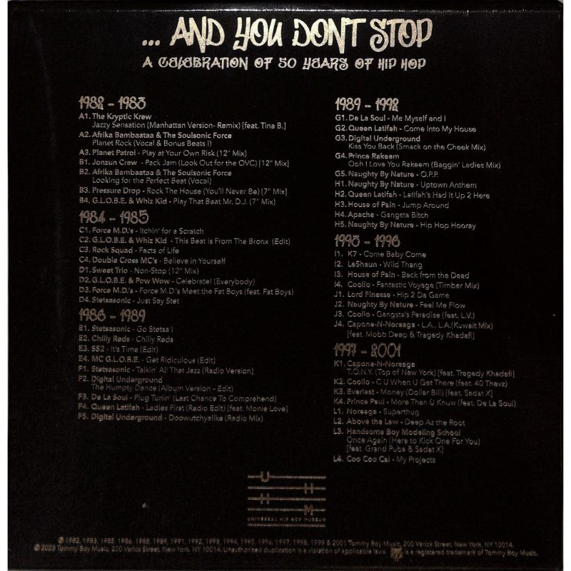Виниловый бокс-сет VA HIP HOP - AND YOU DON'T STOP: A CELEBRATION OF 50 YEARS OF HIP HOP-BOX SET BLACK VINYL 12" BOX SET 2
