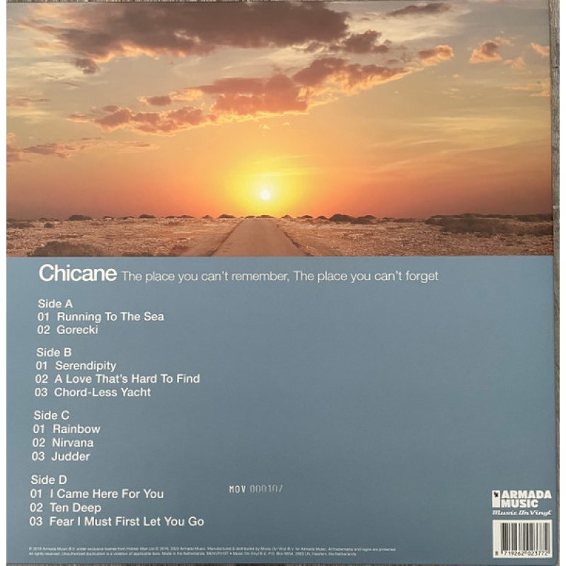 Виниловая пластинка CHICANE - PLACE YOU CAN'T REMEMBER 180 GRAM SMOKE COLORED VINYL 12" 3