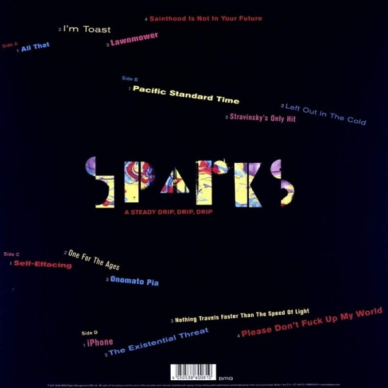 Виниловая пластинка SPARKS - A STEADY DRIP, DRIP, DRIP BLACK VINYL 12" 2