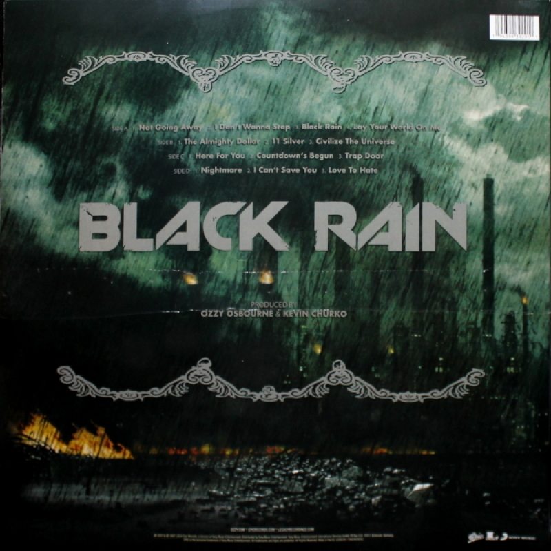 Виниловая пластинка OZZY OSBOURNE - BLACK RAIN BLACK VINYL 12" 3
