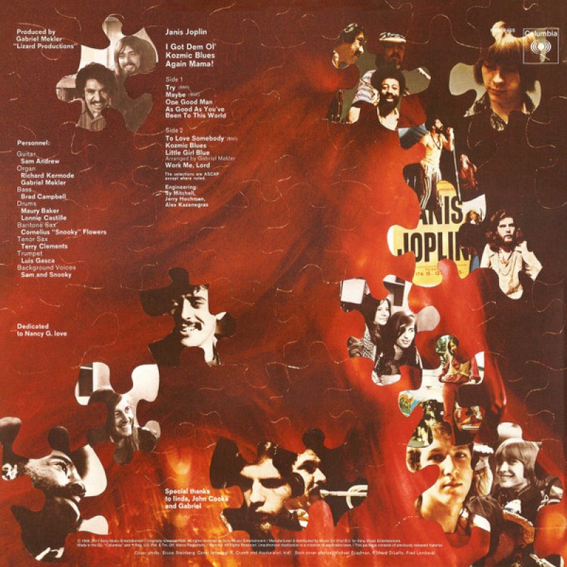 Виниловая пластинка JANIS JOPLIN - I GOT DEM OL' KOZMIC BLUES AGAIN MAMA! BLACK VINYL 12" 2