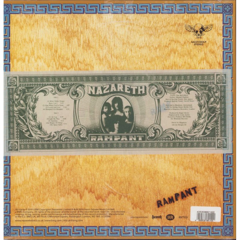 Виниловая пластинка NAZARETH - RAMPANT BLACK VINYL 12" 3
