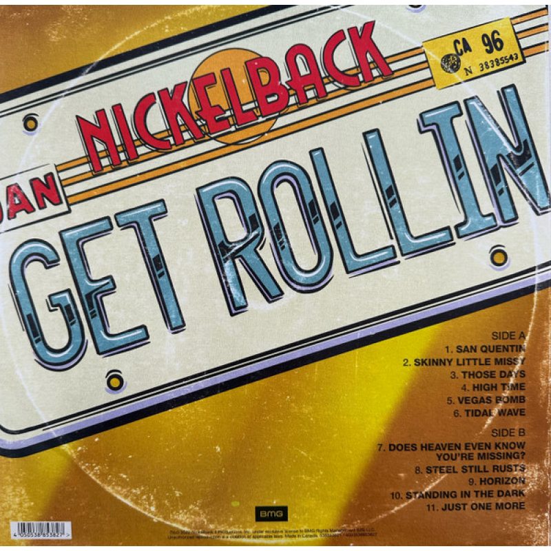 Виниловая пластинка NICKELBACK - GET ROLLIN' ORANGE TRANSPARENT VINYL 12" 2