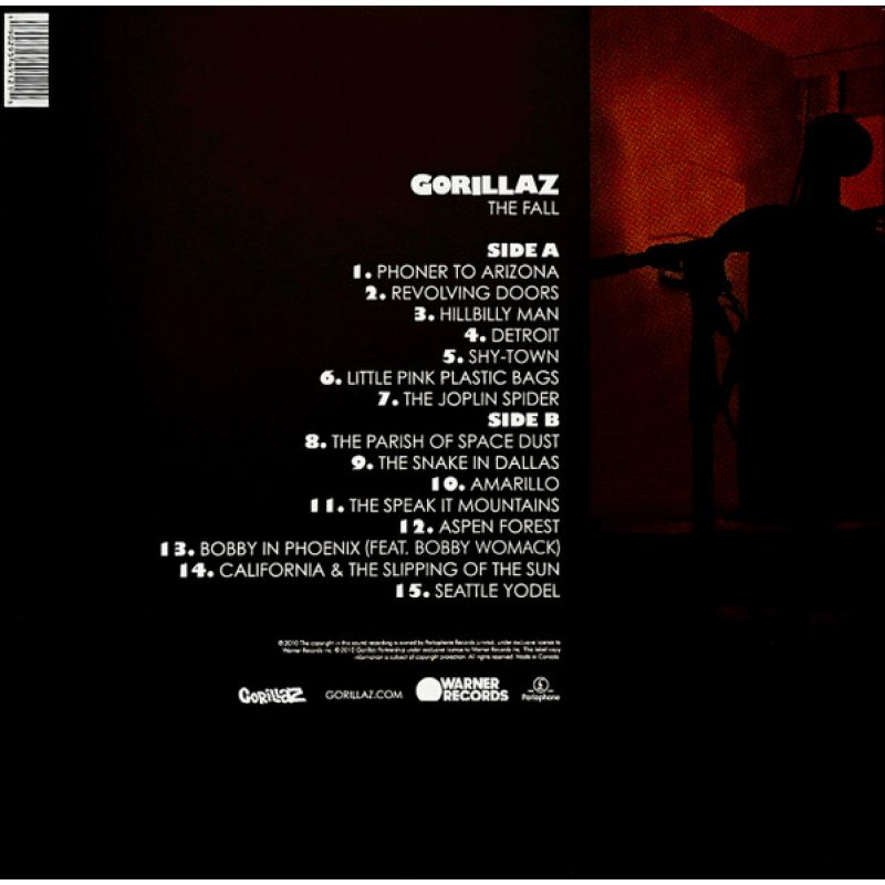 Виниловая пластинка GORILLAZ - FALL BLACK VINYL 12" 2