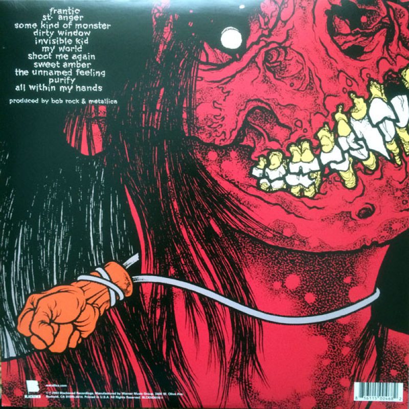 Виниловая пластинка METALLICA - ST. ANGER 180 GRAM BLACK VINYL 12" 3