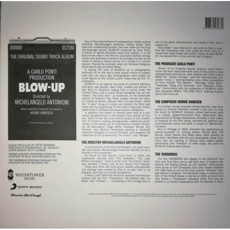 Виниловая пластинка HERBIE HANCOCK - OST BLOW-UP BLACK VINYL 12" 2
