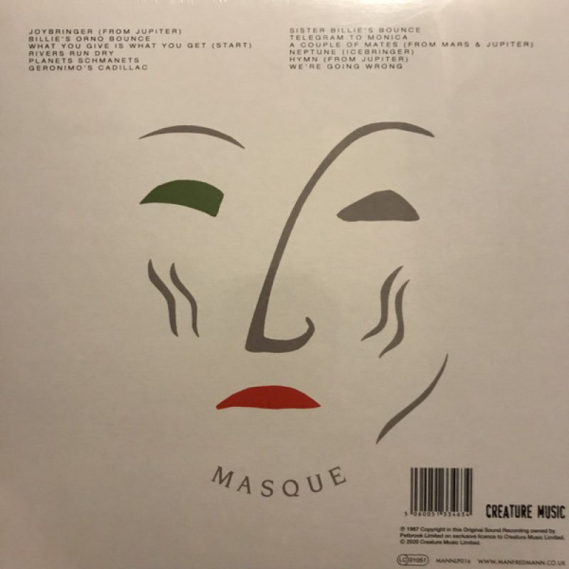 Виниловая пластинка MANFRED MANN'S EARTH BAND - MASQUE BLACK VINYL 12" 2 Виниловая пластинка MANFRED MANN'S EARTH BAND - MASQUE BLACK VINYL 12" 2
