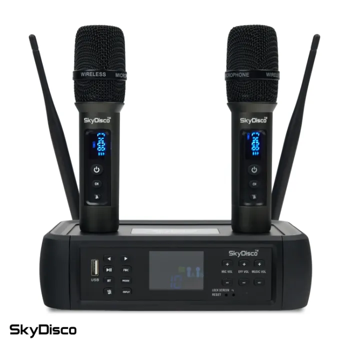 Караоке-система SkyDisco KaraLight Bluetooth с двумя беспроводными микрофонами