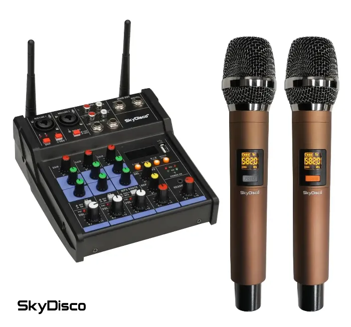 Караоке-микшер с микрофонами SkyDisco UM-200 Bluetooth
