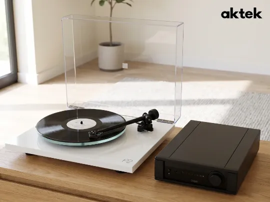 Rega Planar 2 Gloss White и интегральный стереоусилитель REGA BRIO MK7 в интерьере